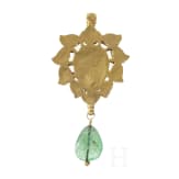 Gold-Anh&auml;nger mit Turmalin, Indien