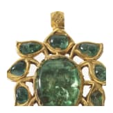 Gold-Anh&auml;nger mit Turmalin, Indien