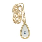 Goldkette mit Porzellan-Anh&auml;nger, 20. Jh.