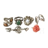 Sechsteiliges Modeschmuck-Konvolut