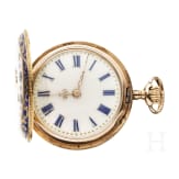 Kleine Jugendstil-Taschenuhr mit Emaille, Paris, um 1900