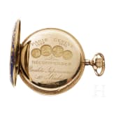 Kleine Jugendstil-Taschenuhr mit Emaille, Paris, um 1900