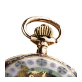 Kleine Jugendstil-Taschenuhr mit Emaille, Paris, um 1900