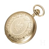 Goldene Herrentaschenuhr (Savonette), System Glash&uuml;tte, um 1900
