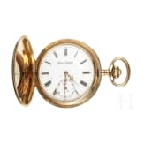Goldene Herrentaschenuhr (Savonette), System Glash&uuml;tte, um 1900
