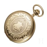 Goldene Herrentaschenuhr (Savonette), System Glash&uuml;tte, um 1900