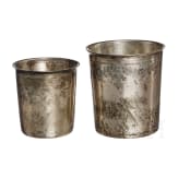 Zwei Silberbecher, Frankreich, Idris Tayyeb, um 1810 bzw. Meister D&Cie, um 1910