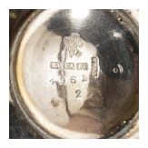"Queen's Plate"-Teekanne mit St&ouml;vchen, Mappin Brothers, Sheffield, 20. Jhdt.