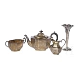 Dreiteiliges Silber-Teeservice, Henry Clifford Davis, Birmingham, 1922