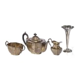 Dreiteiliges Silber-Teeservice, Henry Clifford Davis, Birmingham, 1922