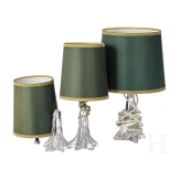 Set aus elf Schnapsgl&auml;sern sowie kleine Sammlung Leuchter, Frankreich, 20. Jhdt.