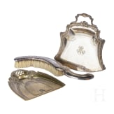 Tischschaufel und -besen mit Monogramm "RR", Frankreich, um 1910/20