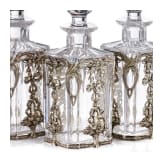 Sieben teils silbermontierte Glaskaraffen, um 1920 - 1970