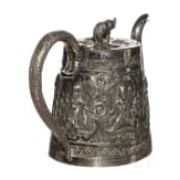 Silber-Teekanne, wohl Burma, um 1900