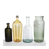 Four South German glass bottles, 19th century