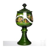 Gro&szlig;e Glasbowle in R&ouml;merform, B&ouml;hmen, um 1880