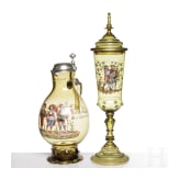 Krug und Deckelpokal, Bayrischer Wald, wohl Theresienthal, um 1880