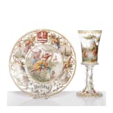Teller und Pokal, Nordb&ouml;hmen, um 1880