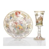 Teller und Pokal, Nordb&ouml;hmen, um 1880