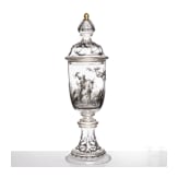 Gro&szlig;er Deckelpokal mit Jagdszene, J. & L. Lobmeyr, Wien, um 1880