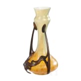 Jugendstilvase mit Metallmontierung, B&ouml;hmen, Glasfabrik Elisabeth, Pallme-K&ouml;nig & Habel, Kosten bei Teplitz, um 1900 - 1905