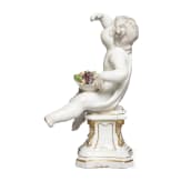 Porzellanfigur eines Knaben, deutsch, 18. Jhdt.