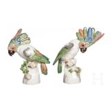 Ein Paar Porzellanfiguren, "Kakadus", Nymphenburg, 20. Jhdt.
