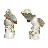 Ein Paar Porzellanfiguren, "Kakadus", Nymphenburg, 20. Jhdt.