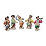 F&uuml;nf Figuren aus der sog. "Affenkapelle", Dresden, 20. Jhdt.