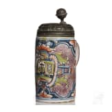 Fayence-Walzenkrug, Th&uuml;ringen, 2. H&auml;lfte 18. Jhdt.