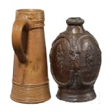 Schnelle und Steingutflasche, deutsch, 17. Jhdt.