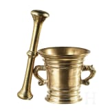 Barocker M&ouml;rser mit Delfinhenkeln, deutsch, 17. Jhdt.