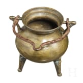 Gro&szlig;er Bronzekessel (sog. Grapen), deutsch, 19. Jhdt.