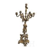 A French bronze candelabra, mid-19th century