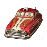 Zwei Marx-Blechspielzeuge, ein Feuerwehr-Kommandowagen Nr. 1 und ein US-Army-Auto W-601158