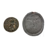 A German religious model and a seal, 17th/19th century (in the style of the 15th century)