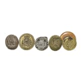 Vier Petschaften und eine Matrize, deutsch, 18./19. Jhdt.