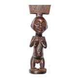 A Central African Luba staff head, 20th century