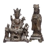 Zwei Eisengussfiguren, China, 19. Jhdt.