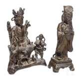 Zwei Eisengussfiguren, China, 19. Jhdt.