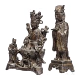 Zwei Eisengussfiguren, China, 19. Jhdt.