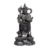 Bronzegussfigur eines Tempelw&auml;chters, China, 19./20. Jhdt.