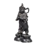 Bronzegussfigur eines Tempelw&auml;chters, China, 19./20. Jhdt.