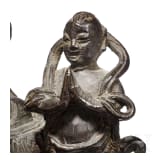 Zwei Eisengussfiguren, China, 19. Jhdt.