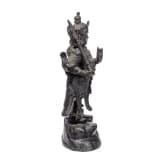 Bronzegussfigur eines Tempelw&auml;chters, China, 19./20. Jhdt.