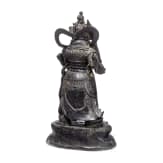 Bronzegussfigur eines Tempelw&auml;chters, China, 19./20. Jhdt.