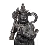 Bronzegussfigur eines Tempelw&auml;chters, China, 19./20. Jhdt.