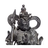 Bronzegussfigur eines Tempelw&auml;chters, China, 19./20. Jhdt.