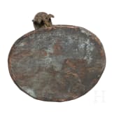 Bronzestatuette der sitzenden Tara auf Sockel, China, 19. oder fr&uuml;hes 20. Jhdt.