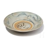 Gro&szlig;e Schale mit kobaltblauem Dekor, China, Ming-Dynastie, 15. - 16. Jhdt.